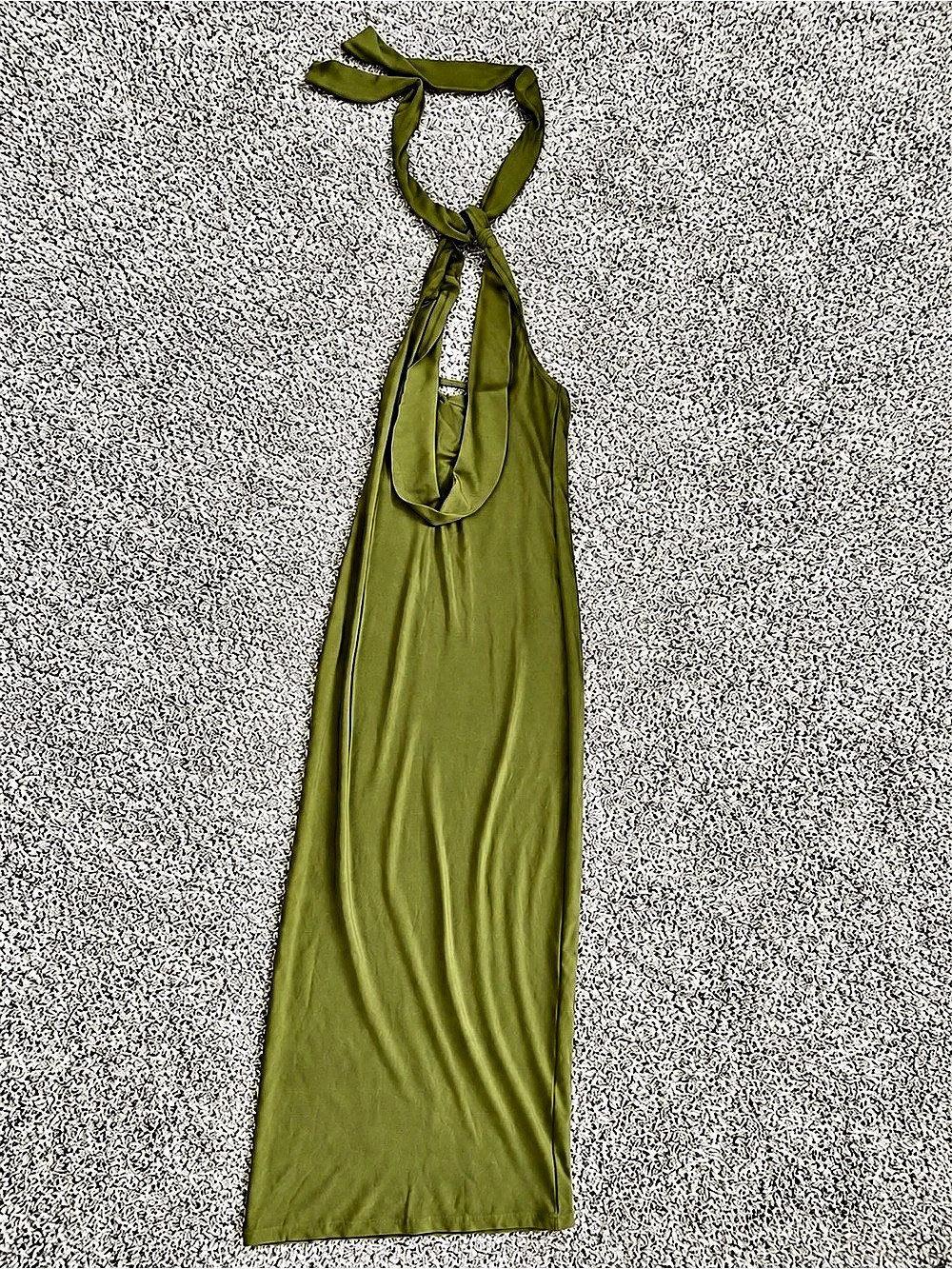 Green Halter Maxi Dress Like New